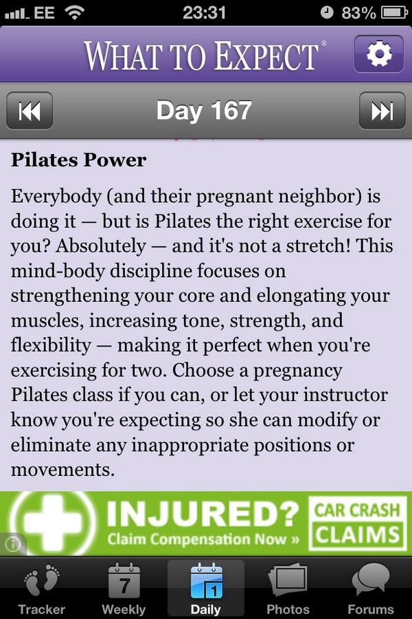 Your_Pilates's tweet photo. Look what I found on my #pregnancy app today! Good advice from @WhatToExpectUK http://t.co/5qEIH5dVrw