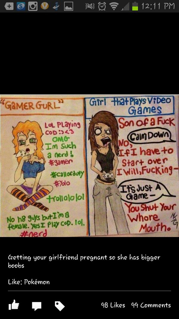 shortstack1220's tweet image. "Gamer gurl" vs Gamer girl