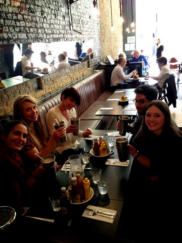 TheFoldLondon's tweet image. Team lunch to celebrate a great month and the sun coming out #byronburger #oreomilkshakes