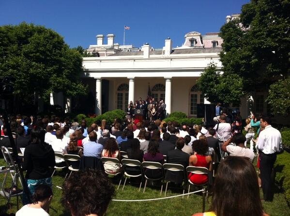 Obama talks student loans in Rose Garden