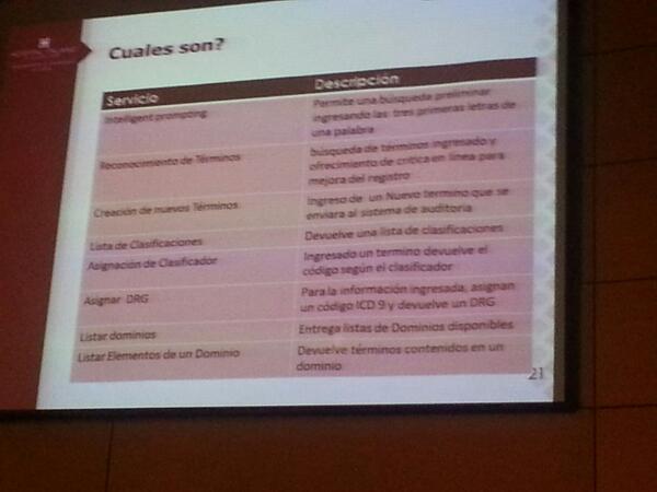 Servicios que ofrecen los servicios terminologicos #CIIST #infomedhiba