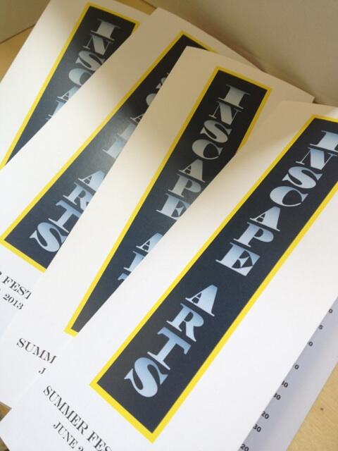 folding programs for Sunday's #SummerFestival at #InscapeArts