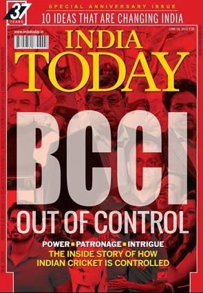 ShivAroor's tweet photo. BCCI Out Of Control. Inside Story by @_kunal_pradhan &amp; @GS_Vivek of how Indian Cricket is controlled. Cover story. | http://t.co/gQkNHeYQXQ
