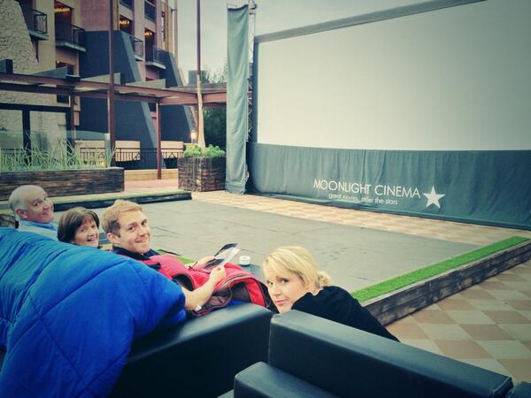 Conor_flannery's tweet image. Waiting for the sun to set.. at an outdoor Cinema. Cosy Sofas &amp;amp; Quilts. #mightfallasleep 💤