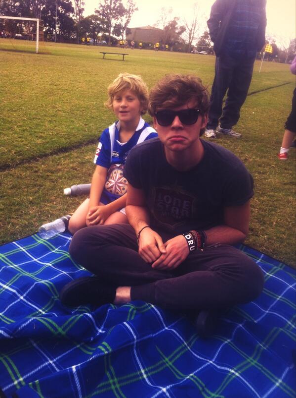 At soccer with mini Irwin we lost today guys :( lol if you can't tell by my beastly face