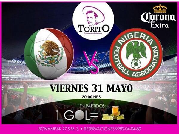 InformateCancun's tweet photo. Hoy Juega México! Y nuestros amigos de @Toritocancun los Invitan a ver el juego con ellos@EduardoAlz @MoskoDeepshow http://t.co/fFTOC5opNY