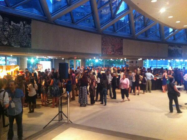 Party is in full swing at #tbex with the mobile dj <a href="/jlitvack/">Jody Litvack</a> making people move from all around the room.