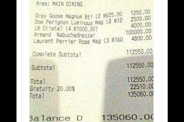 GarySchultheis's tweet photo. You know your friends took advantage of you when the gratuity alone was over $22k. Thx @lapp @BocaMatt @Cody_Cohen http://t.co/omLHdUA0Ci