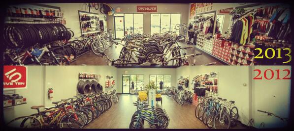 SpokeLife's tweet image. How the shop has changed in a year. #spokelife #supportlocalbusiness #shoplocal