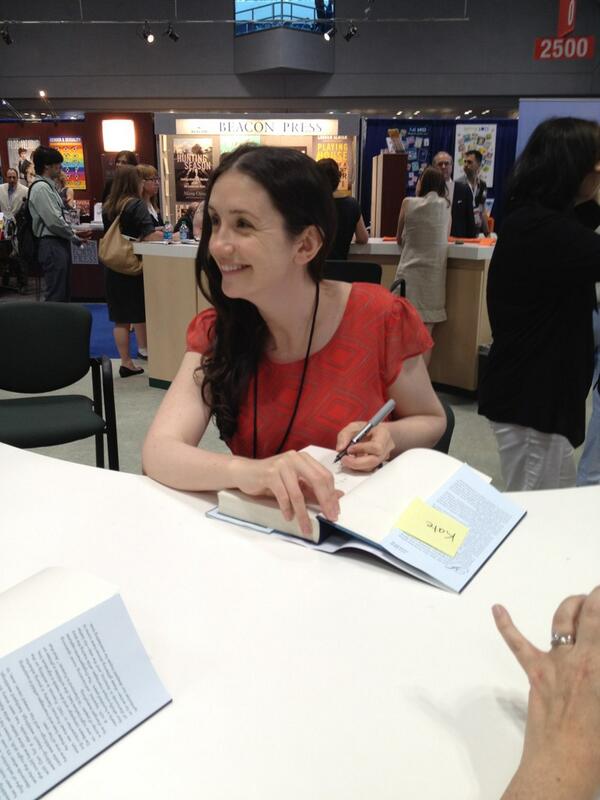 NicholeBernier's tweet image. But what my son wants to know: Is her line as long as Grumpy Cat's? RT @AAKnopf:  @jcourtsull  #BEA13