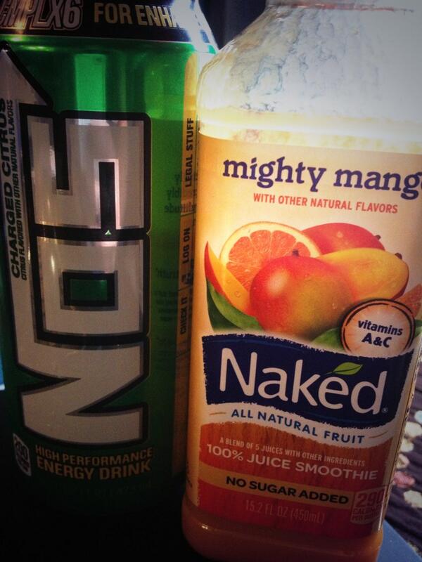 katiebethrose's tweet image. Not sure it's the best combo but it's getting the job done today #nos #nakedjuice #buriedinpaperwork