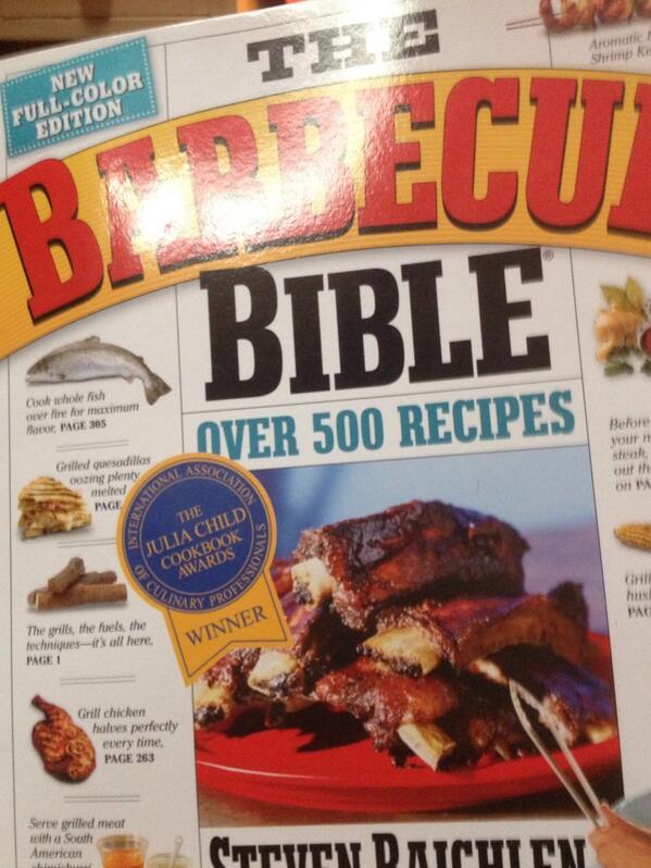 SteveRaichlen's tweet photo. #Truth #classic #bible RT @SKOLVIKES: @SteveRaichlen Bet I could find a good recipe in this. http://t.co/SvBDUwHDQN
