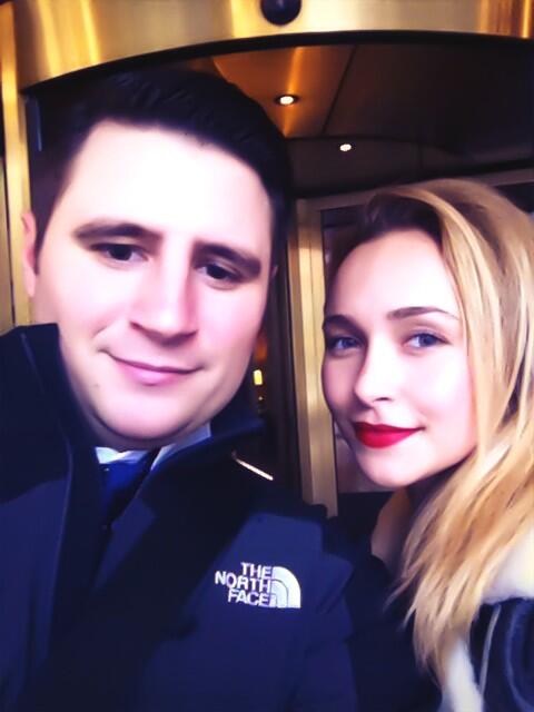 Casty726's tweet photo. @haydenpanettier thanks for stopping to take a pic with me! Good call on facing the sun so we got good light haha http://t.co/JWtmWpHfyy