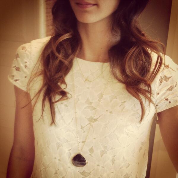 LauraKPerkins's tweet image. My &quot;Something Blue!&quot; One-of-a-kind sapphire pendant by @Heather_B_Moore for her bridal launch event. #couture2013