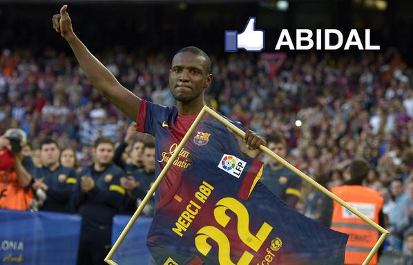 RT for a club legend. #Abidal #Barcelona