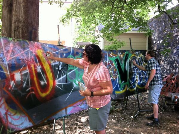 GoLocalAtlanta's tweet image. They're naturals! @JulieMarateck #graffiti #tags #throwies