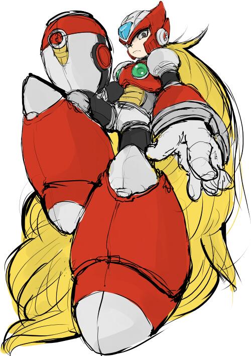 ゼロ(ロックマン) 「結局先月中に鬼っこちゃんが完成しなかったですが、それでもラクガキをするですの!(」|🍑エビ桃🍑ﾃｨｱ え08aのイラスト