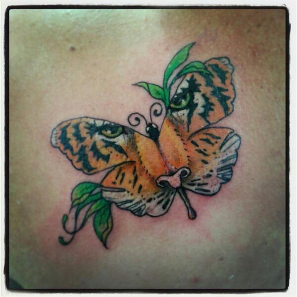 Gradient Tiger Butterfly Tattoo  FMagcom