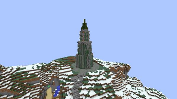 FelineCraft's tweet photo. The tower at the new Spawn. http://t.co/O4dFgWg44Z
