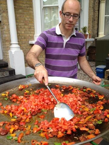 Start of the Big paella for Digby Crescent Big Lunch