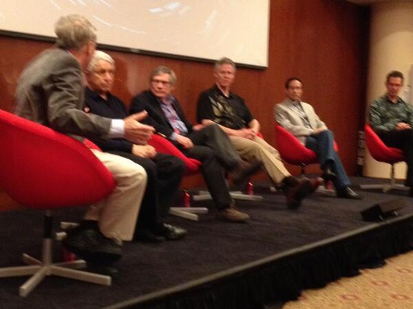 overbye's tweet photo. #wsf13 multiverse jockeys:
Mario livio, andrei linde, alan guth, Andreas albrecht, raphael bousso and neil turok http://t.co/kfTRMypS7V