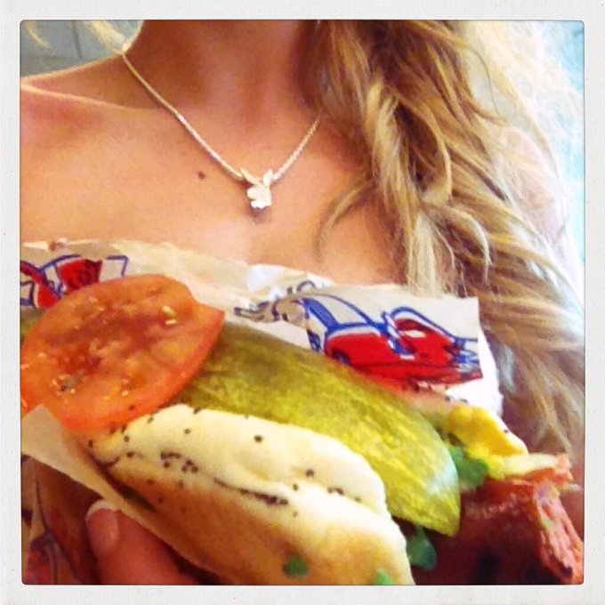 When in Chicago... One must get their fat-kid-on and have a Chicago-style hotdog. Nuff said <3 #hotdog