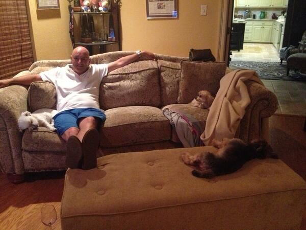 CarlieVidrine's tweet image. A man and his dogs #3ofthem