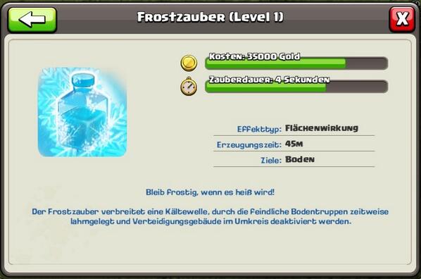 Der neue Frostzauber!