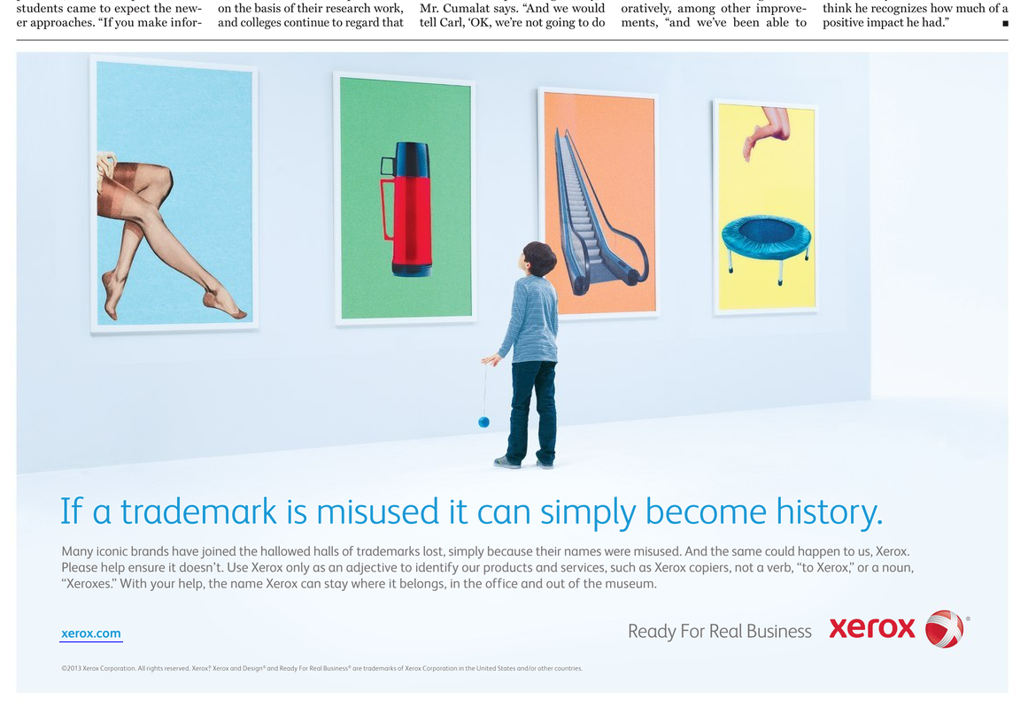 NFPW on Twitter: "RT @amymengel: Xerox ad campaign begs you not to  genericize its trademark: http://t.co/obD9fxiq2W" / Twitter