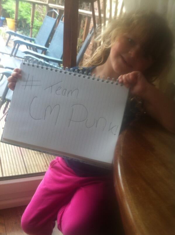 shanjadenixon's tweet image. My 5 year old sister is #teamcmpunk.