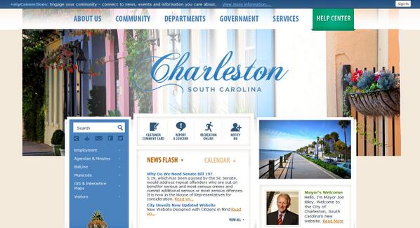CivicPlus's tweet image. #Charleston, South Carolina is now live with CivicPlus! bit.ly/11jEVCC
