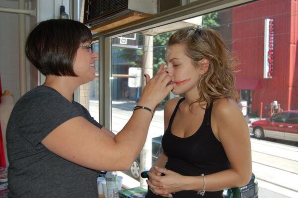 malabarltd's tweet image. The #MakeOff has begun and runs until 4pm! Jeannine's starting off with the Tinsley 3D FX Transfers.