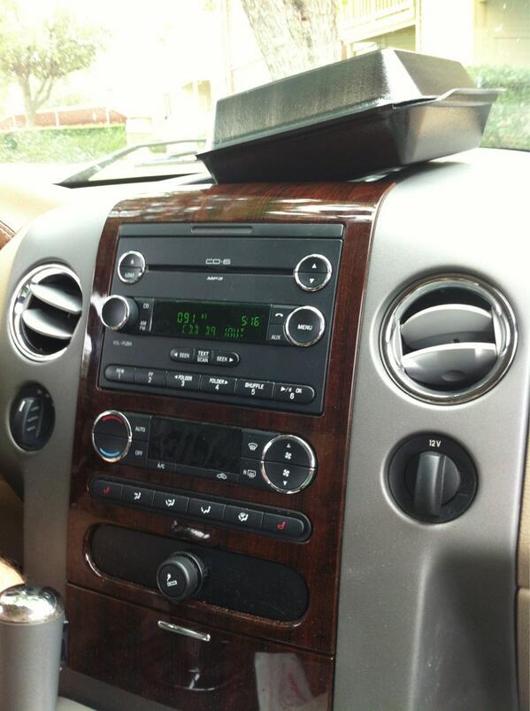 theonlymfisack's tweet photo. We don't get the game on tv... So sitting in the truck listening on satellite radio. #hailstatecws http://t.co/Wu4ENqVuUL