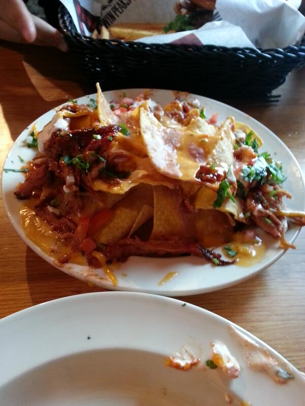 These might be the best nachos ever. #TwinPeaks #BBQPulledPorkNachos