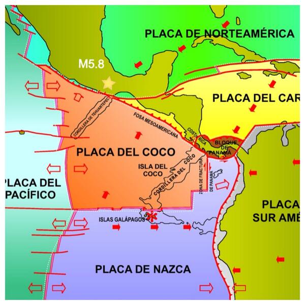 Resultado de imagen de placa tectónica cocos