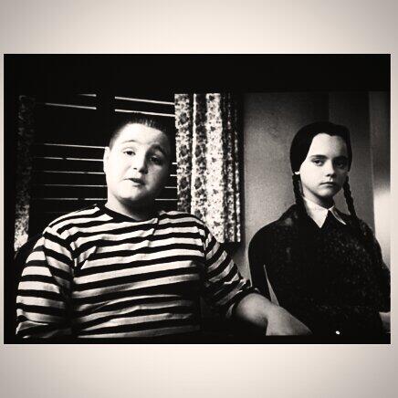 WednAddams's tweet image. Me &amp;amp; Pugsley. ;)