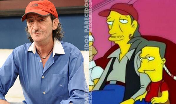SonParecidos's tweet photo. Eduardo Gomez (Mariano de Aquí no hay quien viva) y Feriante de los Simpsons http://t.co/ojo6f3QLdd