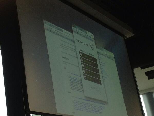 amit's tweet image. Hacky App: A mobile app that aggregates user content using @Tumblr, @Twitter
&amp;amp; @rdioapi #hackMW