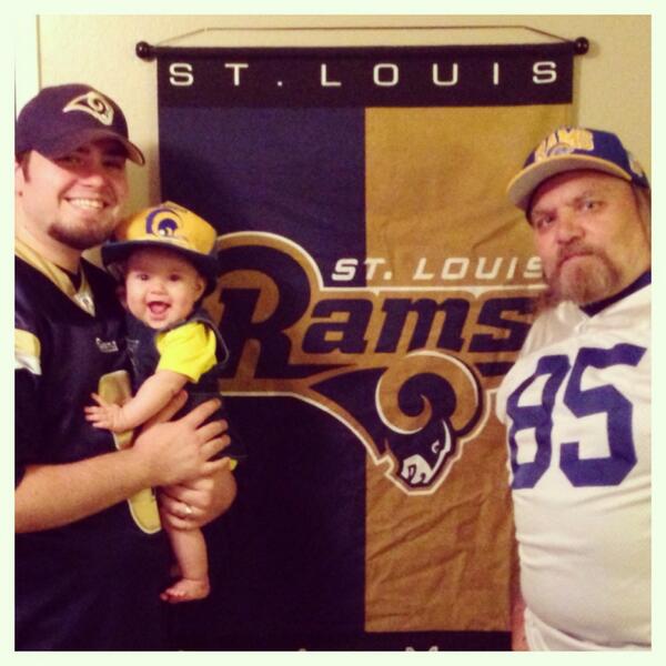 DylMelo's tweet photo. 3 generations of Rams fans. Happy Father's Day! #RamsDad http://t.co/ZRaTS6D2jH