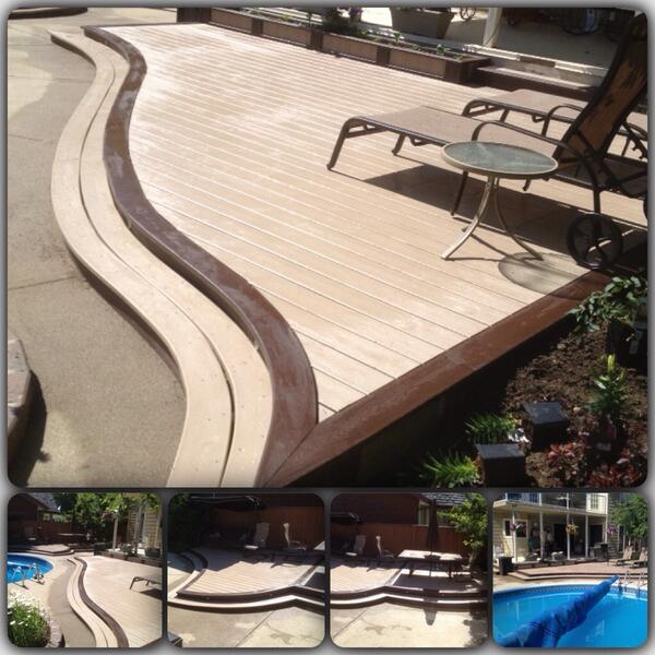 Jonnydeags's tweet photo. Tara Hill Construction's most recent deck. #trex #transcend #curves @Trex_Company http://t.co/zAAApFoe41
