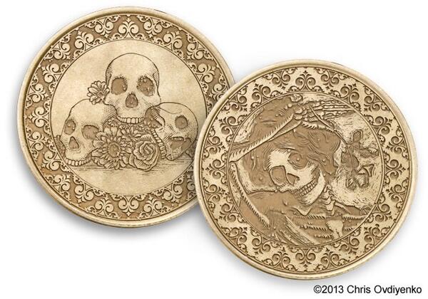 adriaovdiyenko's tweet photo. Coins-Calaveras http://t.co/6Mget3Y5oI #bicycle #calaveras #dayofthedead #kickstarter #playingcards #posada http://t.co/B9GNsZ5efP