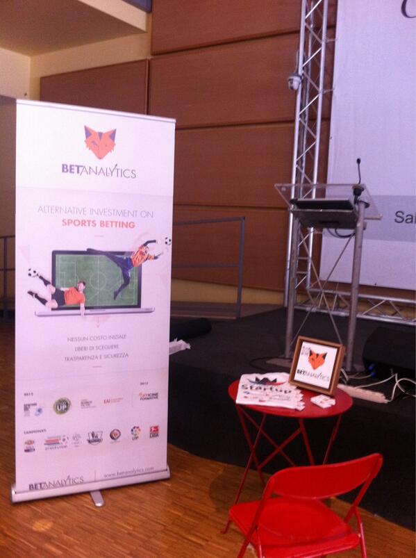 BetAnalytics's tweet photo. Tutto pronto per la @fierastartup #BetAnalytics 
Ore 14.30 sede del sole24ore via Monte Rosa 91 Milano, stand 128 http://t.co/KrodCbJ52m