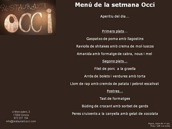 restaurantocci's tweet photo. El menú per aquesta setmana. http://t.co/6oJMzjnUJo