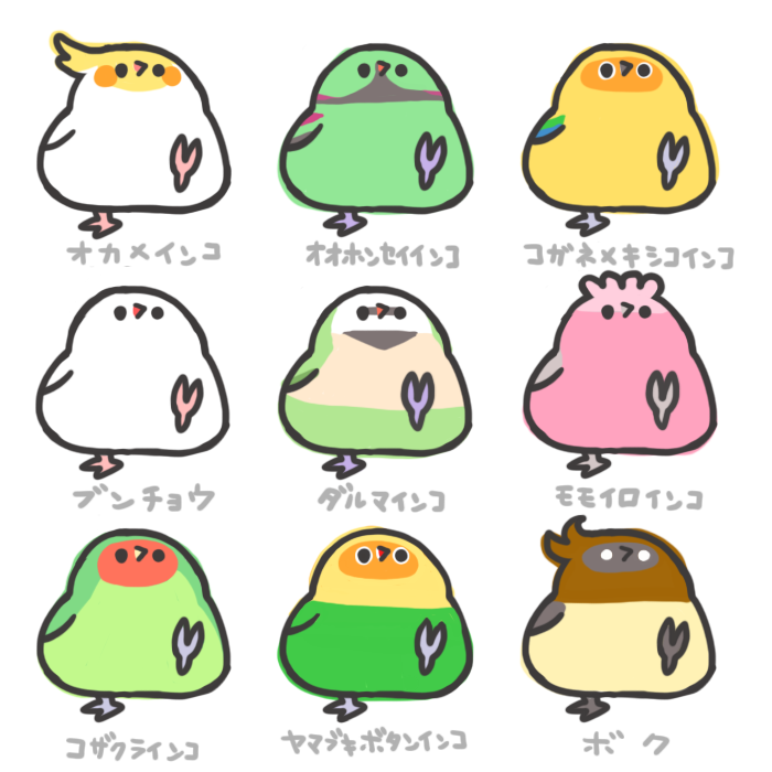 ぼく いらすと料理家 在 Twitter 上 モモイロインコがサザエさんっぽくて可愛い Http T Co Inqqyi9ezy Twitter