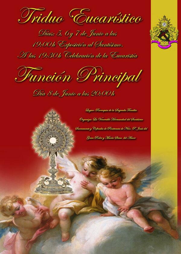 Proclama de cultos eucarísticos de la Hermandad del Gran Poder. Este año no habrá Corpus Parroquial en la Bazán: