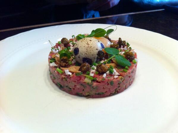 LaurierLounge's tweet photo. Triple A Alberta beef tartare - another great creation from our chef Ryan O'flynn.. http://t.co/LkWgQD5oKl
