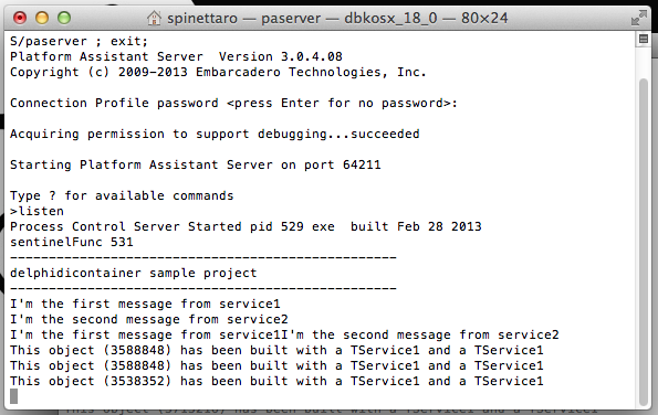 danieleteti's tweet image. #delphidicontainer running on #MacOSX using #DelphiXE4 (code.google.com/p/delphidicont…) 
Next stop #iOS