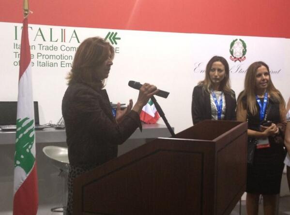 LeaSaber's tweet photo. @project_lebanon  italian pavilion #Marina Giangrande commercial attache http://t.co/NdtceTtzWu