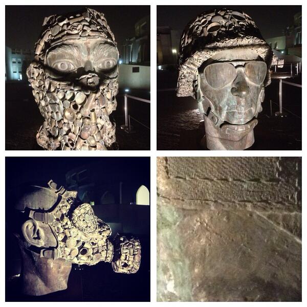 kataraqatar Gandhi's Three Monkeys' #sculptures at Qatar cultural village #katara #doha #qatar by #Subodh Gupta