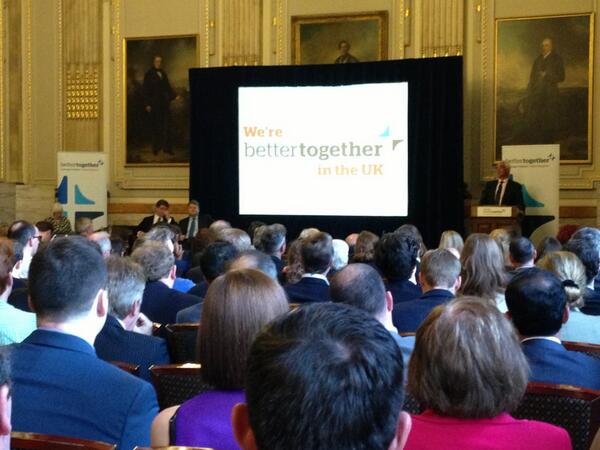 UK_Together's tweet photo. #bettertogether Chair @TogetherDarling  'We need to win and we need to win well" - RT if you agree #indyref http://t.co/t3rW51iKq0